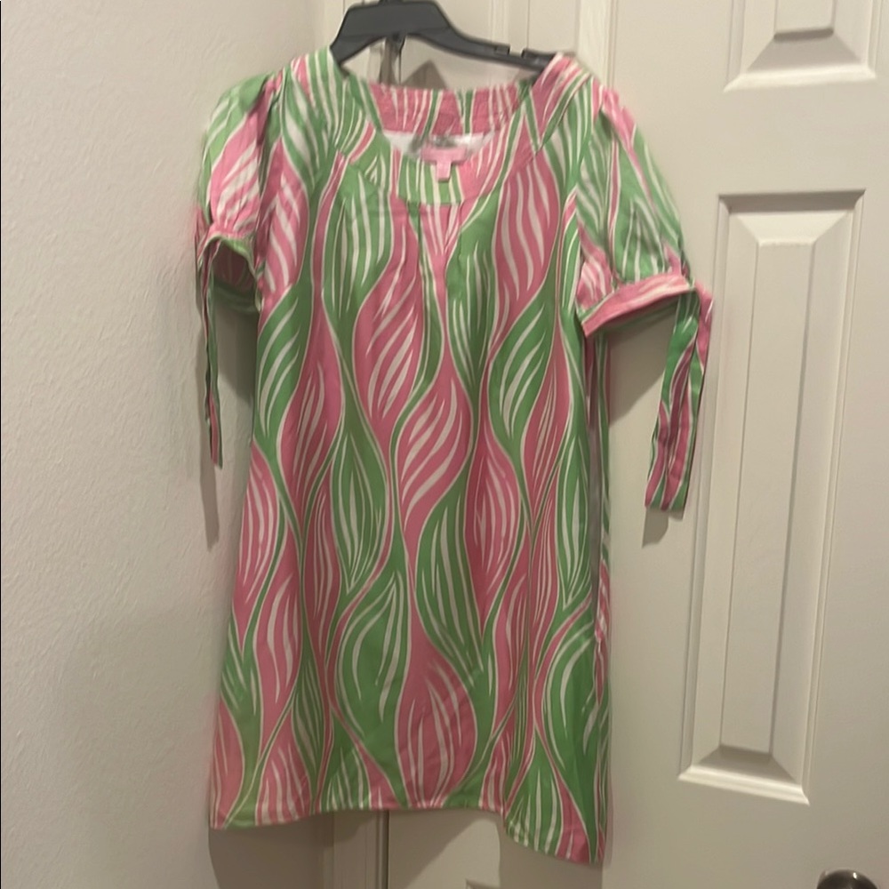 Lilly Pulitzer Pink and Green Patterned mini Dress- size 2